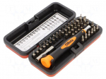 Screwdriver: universal-set | 37pcs | Kit: screwdriver bits