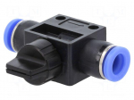 Shutoff valve | 0&divide;10bar | nickel plated brass,PBT | 8mm | 0&divide;60&deg;C