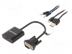 Converter | D-Sub 15pin HD plug,HDMI socket | HDMI 1.4 | 0.15m