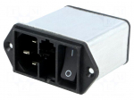 Connector: AC supply | socket | male | 10A | 250VAC | C14 (E),shielded