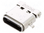 Connector: USB C | socket | on PCBs | SMT,THT | PIN: 24 | angled 90&deg;