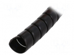 Spiral wrapping | &Oslash;Bundle : 34mm | polypropylene | black | L: 1m