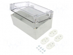 Enclosure: multipurpose | X: 120mm | Y: 180mm | Z: 90mm | ZP | light grey