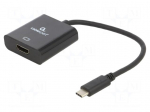 Adapter | HDMI 2.0,USB 3.1 | HDMI socket,USB C plug | 0.15m | black