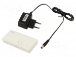 Switch Ethernet | DC socket,RJ45 socket x8 | white