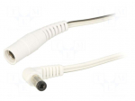 Cable | 2x0.5mm2 | DC 5,5/2,1 plug,DC 5,5/2,1 socket | angled | 0.5m