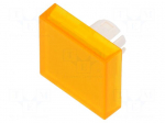 Actuator lens | 22mm | 61 | transparent,yellow | plastic | Dim: 20x20mm