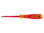Screwdriver: insulated | slot | SL 2.5 | Blade length: 75mm