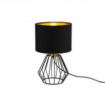 Trio Chuck table lamp E14 black/gold gaismeklis R50931002 4017807506822