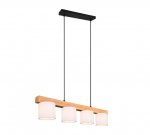 Trio Cameron piekarama lampa 4-pc E14 white/wood brushed steel R30654001 4017807502916