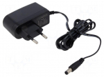 Power supply: switching | mains,plug-in | 12VDC | 7.2W | Out: 5,5/2,1