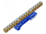Connector: terminal block | for DIN rail mounting | blue | 6mm2