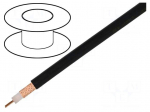 Wire: coaxial | RG213 | 1x13AWG | stranded | Cu | PVC | black | 100m | 328ft