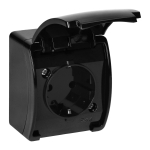 Uued tooted // Gniazdo pojedyncze 2P+Z Schuko AQUATIC, IP44, czarne