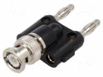 Adapter | 3A | 56.1mm | banana 4mm plug x2,BNC socket | 50&Omega;