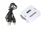 TV, SAT, HDMI, DVI kaablid ja tarvikud // Koaksiaalkaablite pistikud, tarvikud ja t&ouml;&ouml;riistad // HD36 Konwerter VGA - HDMI/Audio