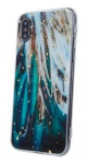 Back panel cover iLike Samsung Galaxy A54 5G feathers Gold Glam case