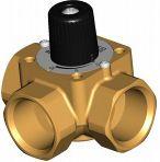 3-way rot. valve w.handle 11/2"F Kvs25 brass