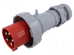 Connector: AC supply | plug | male | power supply | 63A | 400V | IP67