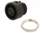 Connector: circular | 710 | 125V | 4A | PIN: 2 | socket | female | soldering