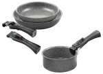 BALLARINI TORRE Set of 2 frying pans (24 + 28 cm) + saucepan 16 cm 3H