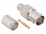 Connector: BNC | plug | female | straight | 75&Omega; | soldering,crimped