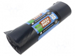 Trash bags | LDPE | black | 400l | 8pcs | Mega Pack