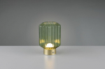 Trio Lord LED table lamp matt brass/green rechargeable gaismeklis R57761115 4017807601909