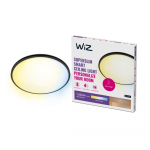 SuperSlim WiZ griestu lampa 16W melna apaļa 2700-6500K TW 929002685222 8719514338036
