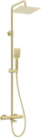 Rain shower with thermostatic bathtub faucet