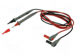Test leads | Inom: 12A | Len: 1.2m | insulated | black,red | -20&divide;80&deg;C