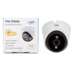 PNI IP808J POE video surveillance camera, 8MP, black light, 2.8mm lens, for outdoor use, white