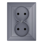 Uued tooted // Gniazdo podw&oacute;jne p/t 2x2P Pearl, 16A, 250V, PT-5 P, antracyt