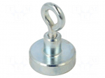 Magnet: permanent | hard ferrite | 18N | 16mm | with eyelet