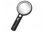 Hand magnifier | Mag: x5,x13,x20 | Lens: &Oslash;90mm | Illumin: LED