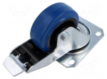 Transport wheel | &Oslash;: 80mm | W: 33mm | H: 100mm | torsional with lock