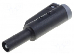 Laboratory connector: 4mm banana | plug | 36A | 1kVAC | black | 56mm