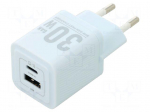 Power supply: switching | mains,plug-in | 5&divide;20VDC | 30W | blue | 3A