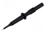 Measuring tip | 1A | black | Tip diameter: 0.75mm | Socket size: 2mm