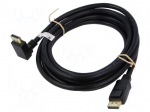 Cable | DisplayPort plug,DisplayPort plug 90&deg; up/down | PVC | 3m