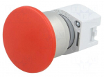 Switch: push-button | Stabl.pos: 1 | 22mm | red | Illumin: none | IP65