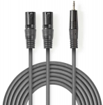 Cable Nedis 2x XLR M - 3.5mm M 1.5m