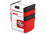 Container: cuvette | black,red | 157x140x105mm | 4pcs | X BLOCK