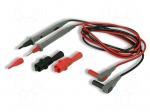 Test leads | Inom: 12A | Len: 1.2m | insulated | crocodile clip x2