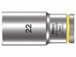 Socket: 6-angles | socket spanner | HEX 22mm | 3/8" | 8790 HMB Deep