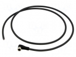 Cable: for sensors/automation | PIN: 6 | M8 female | angled | 1m | plug