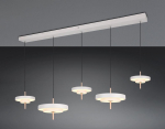 Trio Keaton LED piekarama lampa 5-pc warm grey brushed steel 340210576 4017807655544