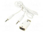 Adapter | HDMI plug,Jack 3.5mm 3pin socket,VGA male | 1.1m