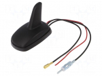 Antenna | SHARK | AM,DAB,FM | Colour: black | 5&divide;12VDC | Kind: RG174 | 50&Omega;