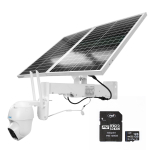 PNI IP60 live PTZ video surveillance camera package with solar panel, 2MP, GSM 4G and 128GB PNI MicroSD card